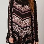 Free People Like New Smooth Talker Tunic Top Black Floral Size Small Photo 1