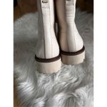 Sanctuary  White Leather Combat Boots Women's Size 7.5 Photo 2