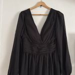 Amazon  Black Maxi Dress with V-Neck and Slit NWOT Photo 1