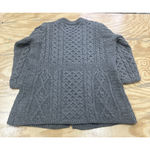 Kilronan Knitwear Merino Wool Button Cardigan XXS Ireland Cable Knit Fisherman Gray Photo 2