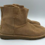 UGG  Suede Mini Ankle Chesnut Slip On Boots Womens 7 Snow Winter Tan Classic Photo 1