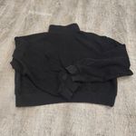 PINK - Victoria's Secret Victoria's Secret PINK Black Cropped Sweatshirt Size Medium Photo 1