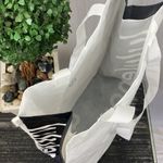 Lululemon White & Black Medium Shopping Tote Bag Photo 2