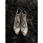 Banana Republic  Leather Women’s Ankle Boots US Size 6.5 Snake Print 3.5” Heel Photo 1