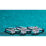 Boutique NEW 1ct Solitaireā Platinum Silver Simulated Diamond Engagement Ring, Size 6 Photo 11