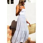 NWT Emerson Fry India Collection Shirred Maxi in Solstice Indigo Skirt XS/S Blue Size undefined Photo 5