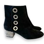 LOGO By Lori Goldstein LOGO Lori Goldstein Polly Black Suede Grommet Boot Size‎ 8.5 Funky Art to Wear Photo 0