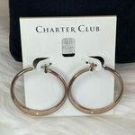 Charter Club  rose gold hoop earrings Photo 0