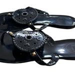 JACK ROGERS Black GEORGICA Women's Jelly Sandals Size 10 Photo 0