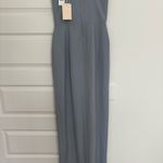WAYF Dusty Blue Sleeveless Formal Dress Photo 1