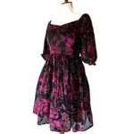 Torrid  16 Dress Retro Cocktail Plus Semi Formal Velvet Burnout Babydoll Dress Photo 5