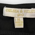 Chelsea and Violet GIRLS Black Faux Suede Mini Skirt With Fringe Detail XL | NWT Photo 7