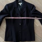 Talbots Vintage  Pure Silk Black Blazer Floral Mesh Cuffs Women’s Size 4 Photo 4