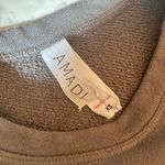 Anthropologie Amadi Eryna Sheer Velvet Burnout Balloon Sweatshirt Top Sz XS USA Gray Photo 5