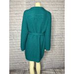 American Vintage OOAK Hand knit over sized green belted cardigan size medium Photo 5