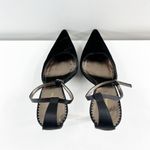 BCBGMAXAZRIA Suede Ankle Strap Pointed Toe Pump Heels Black 8.5 Photo 3