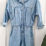 American Eagle // Denim Blue Floral Coverall Romper Photo 1