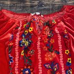 Pioneer Woman Velvet floral ruffle sleeve blouse size XXL Photo 2