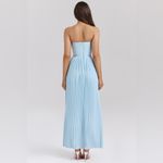 House Of CB  MARCELLA Ocean Blue Pleated Maxi Dress, Size , $299 Photo 5