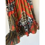 Forever 21 Boho Colorful Safari Y2K Retro Ruffle Mini Sun Dress Size Medium Photo 3