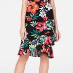 Thalia Sodi Black Floral Faux-Wrap Ruffled Dress NWT SMALL Photo 0
