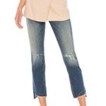 MOTHER Rascal Ankle Straight Leg Fray Field of Dreams Jeans Size 25 Blue Photo 1