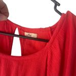 Hollister  Y2k Women's Size Small Red Boho Floral Long Sleeve Babydoll Top‎ Photo 3