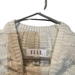 Elle  Cable Knit White‎ Sweater Size Large Photo 1
