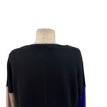360 Cashmere Sweater Pullover Long Sleeve Colorblock Black Blue Tan Size Small Photo 6