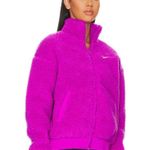 Nike NSW Swoosh Plush Jacket in Vivid Purple & Pink Oxford Coat NWT Size… Photo 3