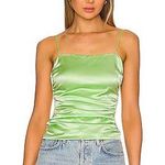 Cinq à Sept NEW Cinq a Sept Bright Green Silk Tank Top Size M Photo 0