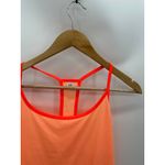 Under Armour Neon Orange Fitted Heat Gear Raerback Tank Top Shirt Womens Large Photo 3