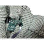 Ralph Lauren Vintage LRL 90s Lauren Green Ribbed Turtleneck 100% Cotton Sz L Photo 3