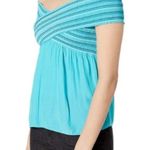 Ramy Brook NWT  Charley Smocked Top Blue XS Photo 1