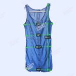 Levi's Womens Y2K Blue Jean Denim Sleeveless Mini Dress Small Blue 90s Western Photo 6
