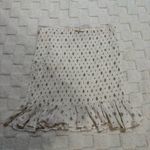 PaperMoon Cream and Gray Mandala Smocked Ruffle Mini Skirt, Women’s Large NWT Photo 1