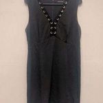 Ivanka Trump  Black V Neck Dress with Gold Grommet Detailing SZ 12 Photo 0