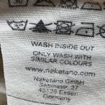 Naketano  Sz Med‎ Sweatshirt Lemon Pattern Pullover Stretch Cream Scoop Neck Gray Photo 10