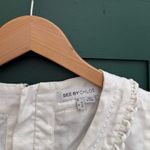 See By Chloe White Sleeveless Linen Flax Dress Nautical A Line Photo 5