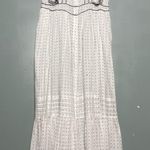 Soler London Antonella Square Yoke Maxi Dress White Polka Dot Women’s Size S Photo 0