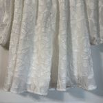 SheIn White Bishop Sleeve V-Neck Mini Jacquard Print Dress White Size XS NWT Photo 11