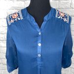 About A Girl sheer blouse w/button sleeves sz XS Photo 1