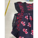 Sea New York Floral Silk top Crochet Trim Size 4 like‎ new Blue Photo 7