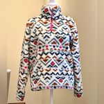 Eddie Bauer  Women's Aztec Fleece Quarterzip Sweater Size Small Hiking Outdoor Photo 5