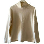 F. H. Clothing Off White Cotton Mock Neck Boxy Pullover Womens Sweater SZ L Size L Photo 0