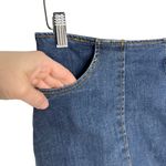 Who What Wear  Front Slit Knee-Length Denim Stretch Skirt Photo 1