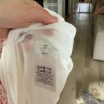 GANNI Georgette Mini Dress floral print half puff sleeves high neck Red Size 8 Photo 5