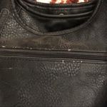 2000s Large Chunky Hobo Goth Biker Grunge Black Leather Shoulder Hand Bag Purse Gold Zippers #whimsigoth #punk. Great for school or work Photo 5