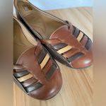 Clarks Collection Size 8.5 Soft Cushion Womens Shoes Flats Slip On Brown Weave Photo 3