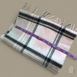 Soft Pink Gray Plaid Fringe Scarf Wrap | Softer Than Cashmere | Unisex Winter Photo 5